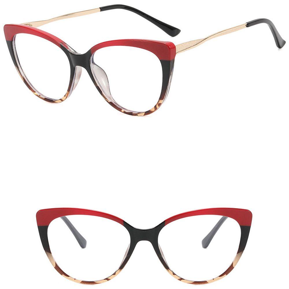 Mxbeauty Kacamata Anti Blue Light Motif Leopard Fashion Warna Gradasi Frame Metal Anti Radiasi Wanita Kaca Mata Optik