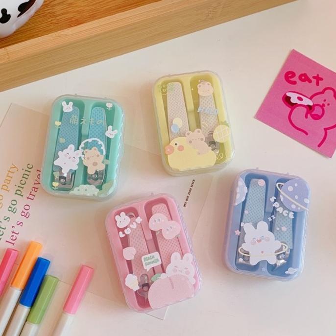 

cute nail clip set korean style menicure set gunting kuku imut