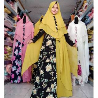 SET GAMIS SYARI BAJU  MUSLIM HARIAN WOLFIS WOLVIS MONALISA 