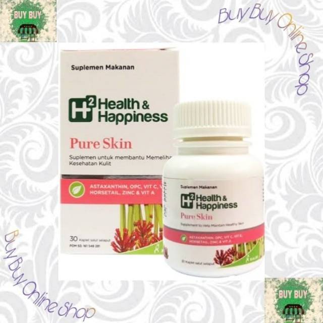 H2 Pure skin health & happiness isi 30 kapsul