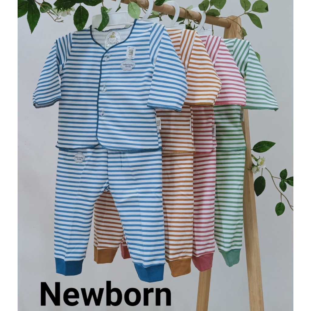 Baby Lucky Setelan Panjang Bayi  Salur Newborn