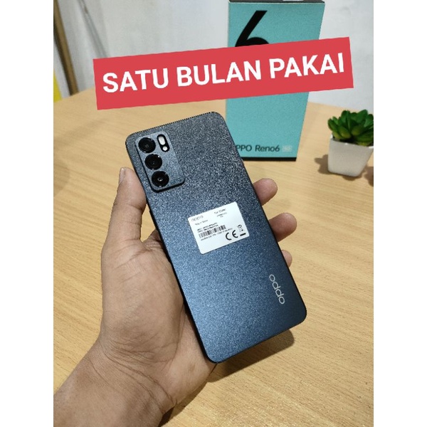 OPPO RENO 6 5G HITAM DOFF 8/128GB SEKEN SECOND