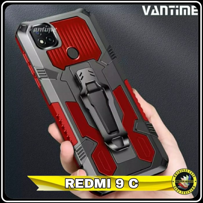 Casing Xiaomi Redmi 9C Hardcase Redmi 9c Robot KickStand Cover Outdoor