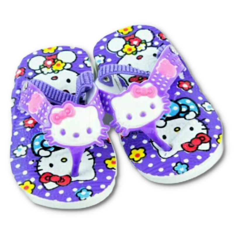 Mokaya 558 - Sendal Jepit Bunyi Cit Cit Anak Perempuan Motif Hello Kitty Size 24 - 29