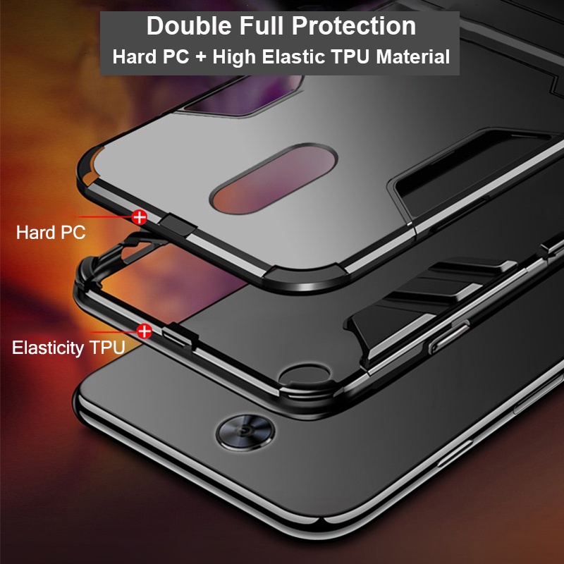 Casing Hard Case Armor Robot Bahan PC + Silikon Anti Knock Untuk Samsung Galaxy A70