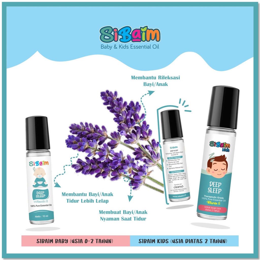 Membuat Bayi Tidur Lebih Nyenyak - SIBAIM BABY DEEP SLEEP Essential Oil 10ml by psikopediastore