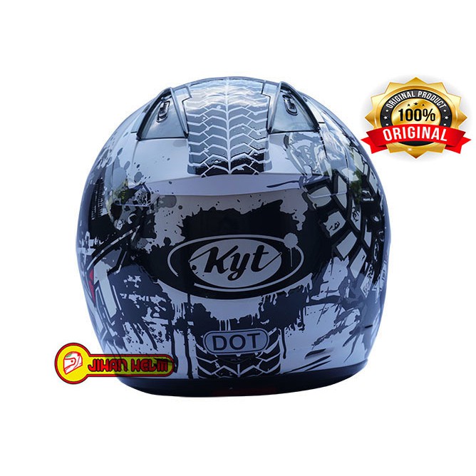 HELM / HELM KYT / KYT / DJ MARU / HELM KYT DJ MARU #10 WHITE BLACK TERLARIS-5