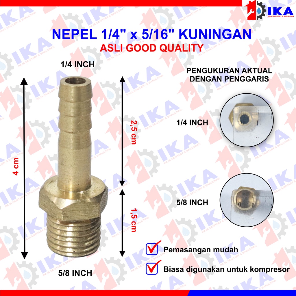 (KOMPLIT) SAMBUNGAN KUNINGAN DRAT LUAR DALAM 1/2&quot; 3/4&quot; 1/4&quot; VLOK SOCK NEPEL KRAN DOUBLE NAPLE DLL