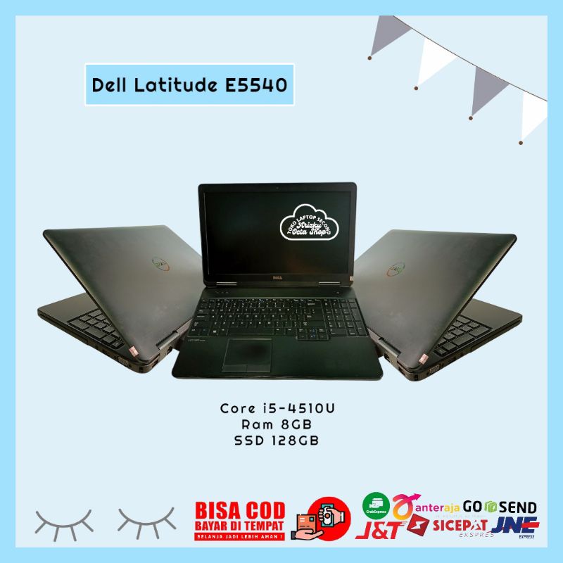 Promo Laptop Second Dell Latitude E5540 Core i5 gen 4 ram 8gb ssd 128gb webcam dvd numpad lcd 15inch