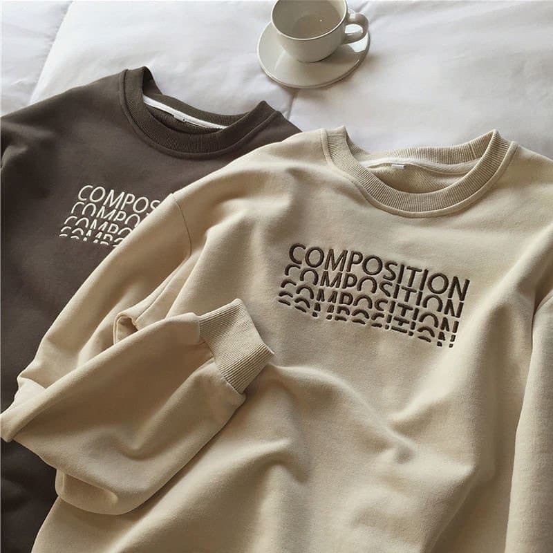 COMPOSITION Crewneck - Crewneck Wanita - Crewneck Oversize