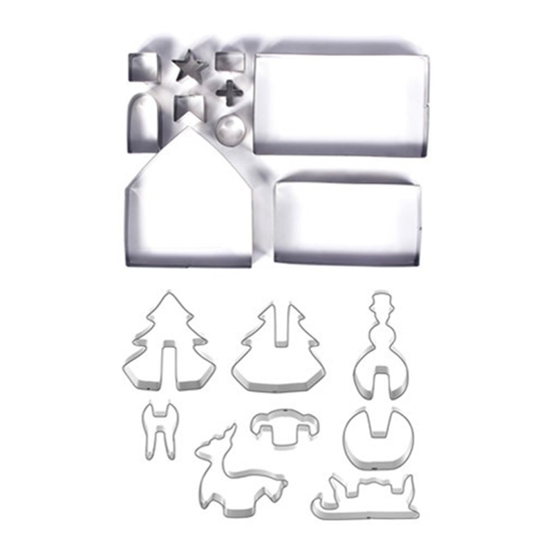Alat Pemotong Biskuit Cookie Pastry Bentuk Rumah Jahe Bahan Stainless Steel