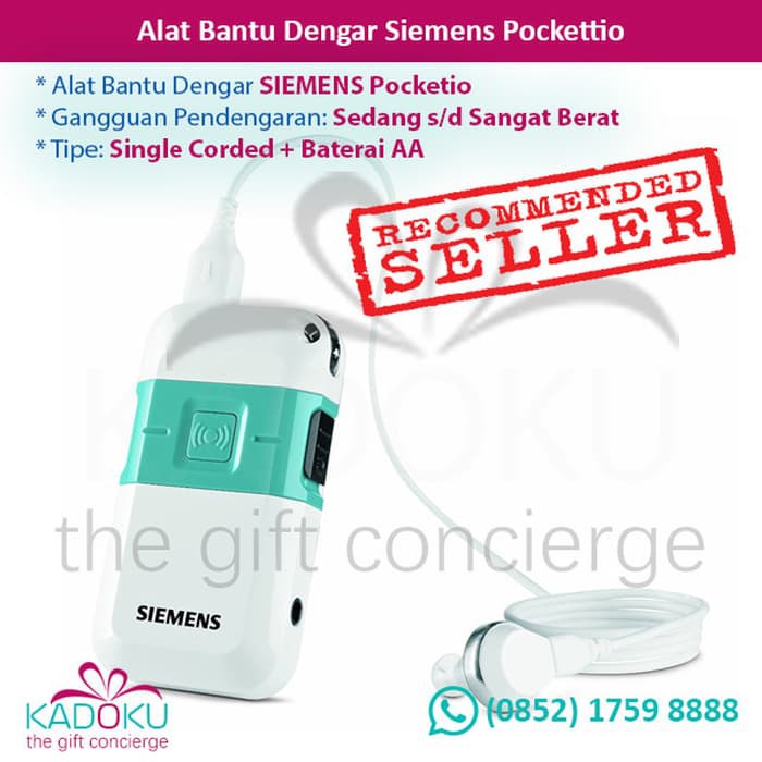 DSA  Alat Bantu Dengar Siemens Pockettio Hearing Aid Poket  .