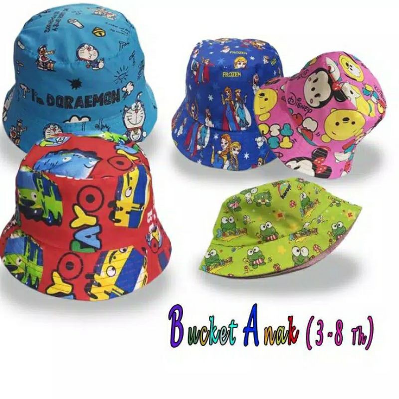TOPI ANAK  BUCKET HAT  BUCKET ANAK  BUCKET KARTUN