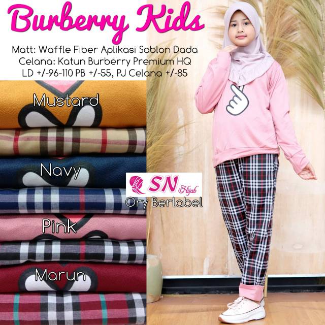 Burberry Kids Set (blouse + celana anak)