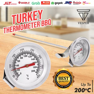 thermometer minyak  dapur / thermometer kopi susu minuman / turkey thermometer stainless daging BBQ