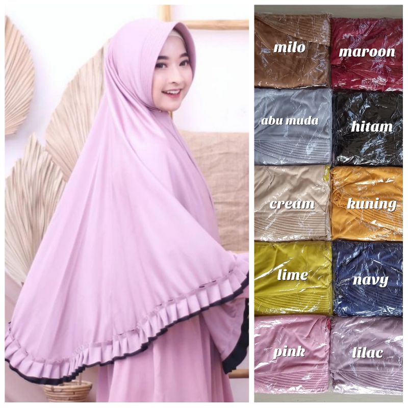 GROSIR JILBAB MURAH JEMBER/RB REMPEL DNJ/JILBAB JUMBO JERSEY REMPEL/FASHION MUSLIMAH