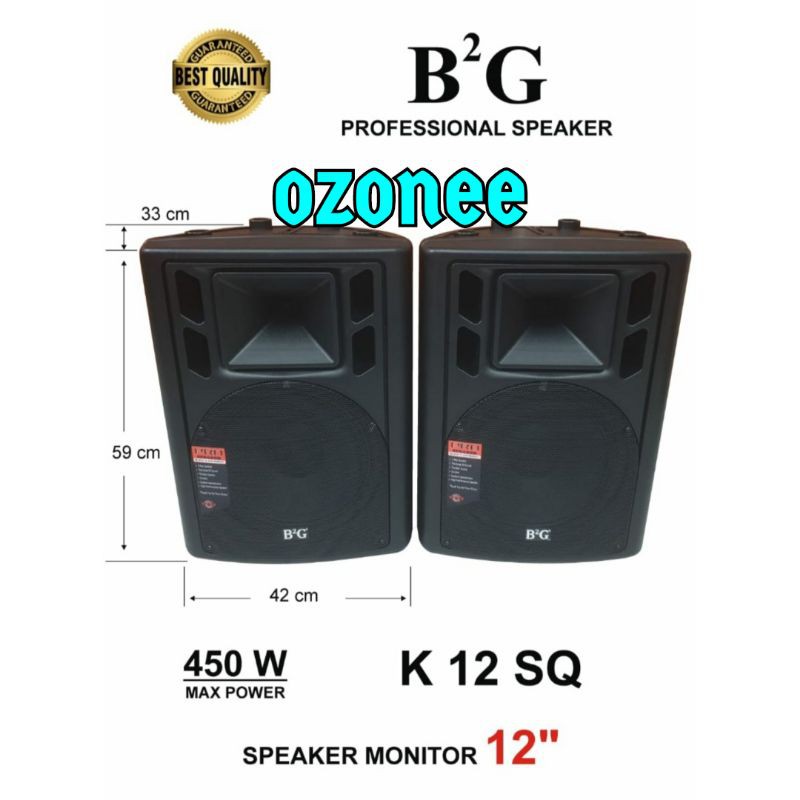 SPEAKER PASIF B2G 12 INCH BOX FIBER SEPASANG 2 UNIT