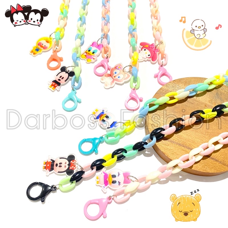 Tali Kalung Masker / Lanyard Masker / Kalung Masker anak / strap masker karakter lucu / Konektor Masker / Strap Mask Rantai Korea ayu ting ting