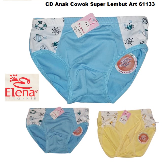 Celana Dalam Segitiga Anak Cowok Super Soft ELENA 61131, 61133, 61134 &amp; 61135 / CD Anak Laki-Laki