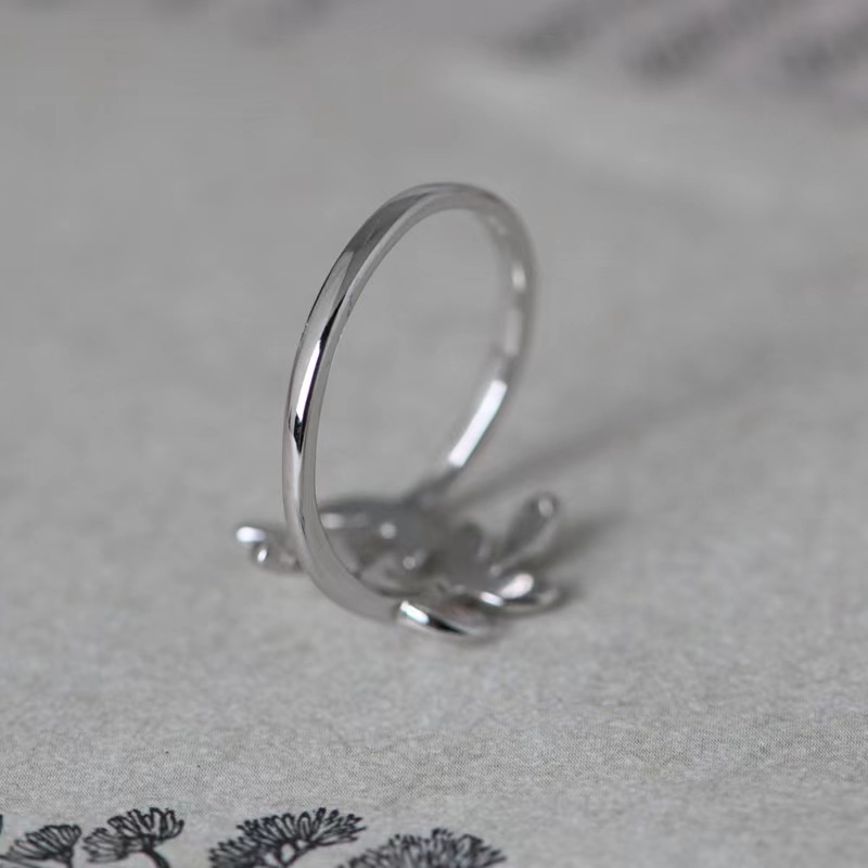 Cincin Wanita Daun Simple Elegan Perhiasan Aksesoris