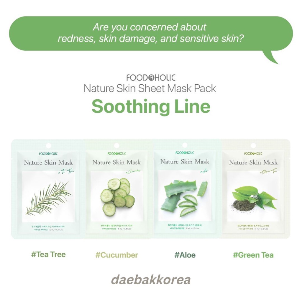 FOODAHOLIC Korea Nature Skin Mask Pack