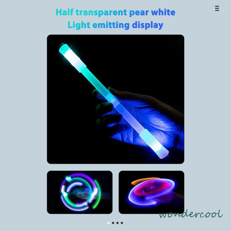 Spinning pen pulpen pena putar plastik balance anti stress bolpoin rotating Dengan lampu led bercahaya-Won