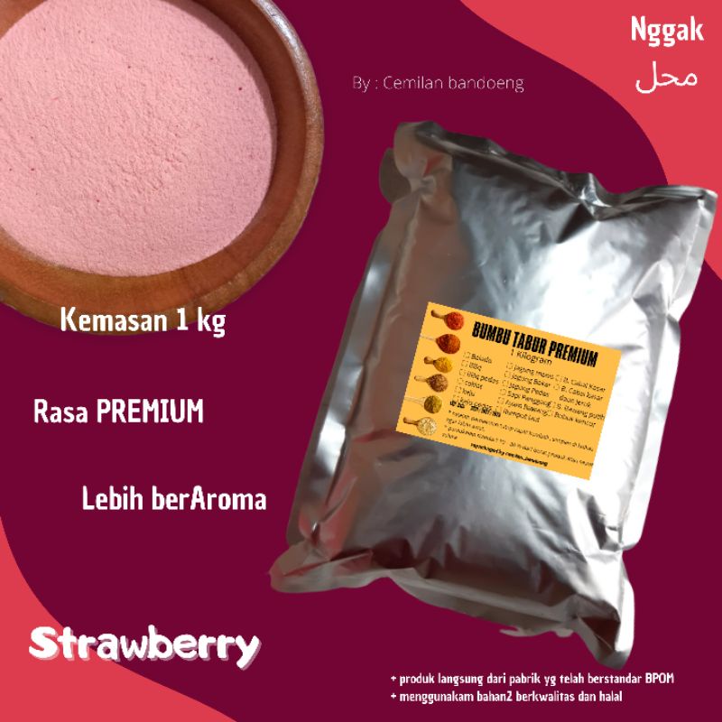 

BUMBU TABUR PREMIUM RASA STRAWBERRY 1 KG