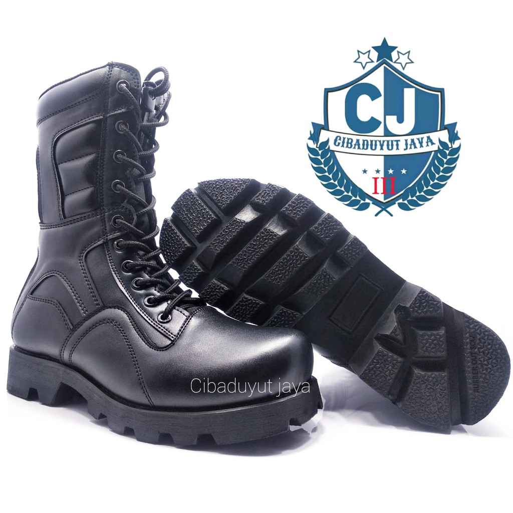 SEPATU PDL TNI POLRI OUTSOLE RADIAL NINJA HITAM DOFF TERLARIS!