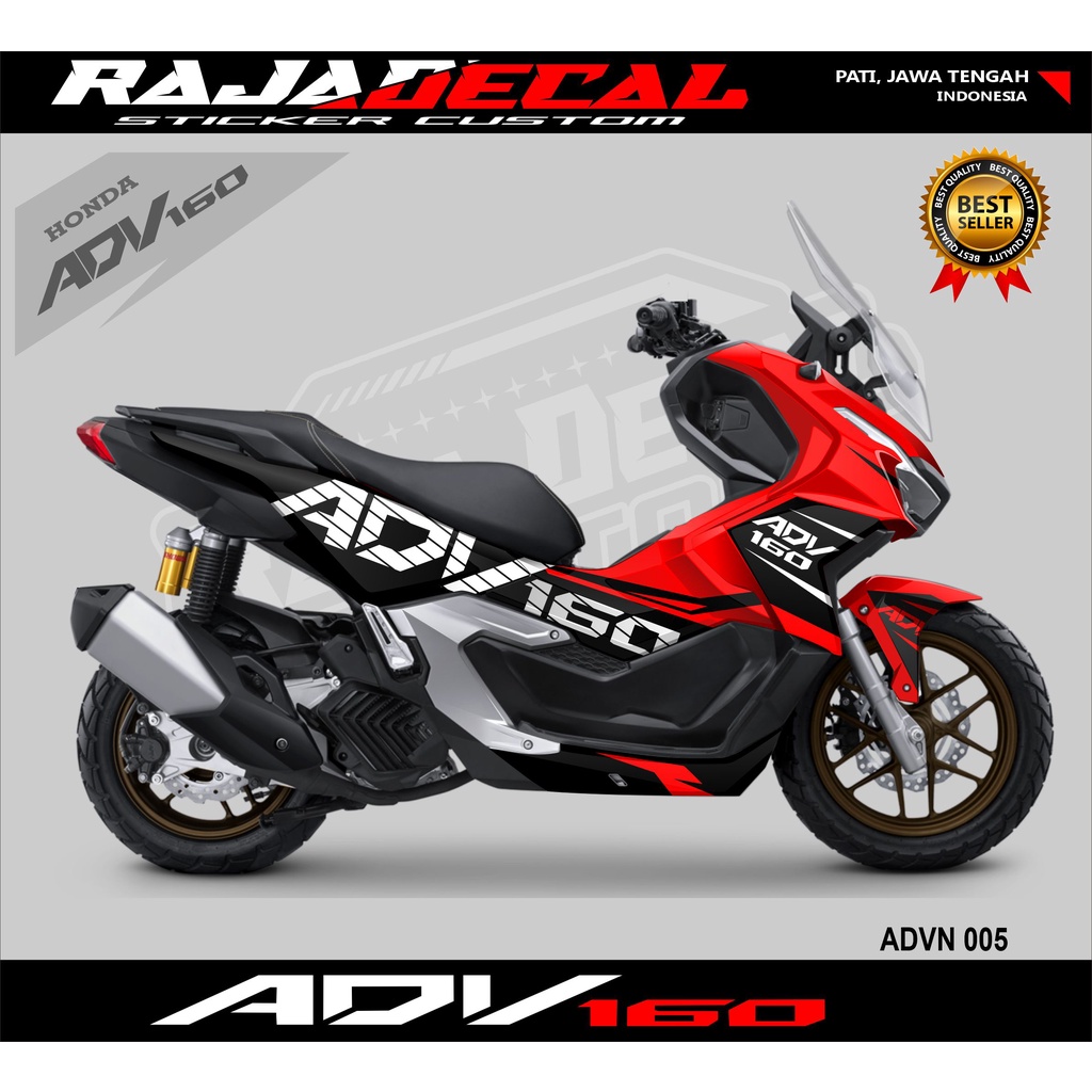 Modifikasi Honda ADV 160 2022-Stiker Dekal ADV 160 Disain Motif ADV Simple ADVN 005