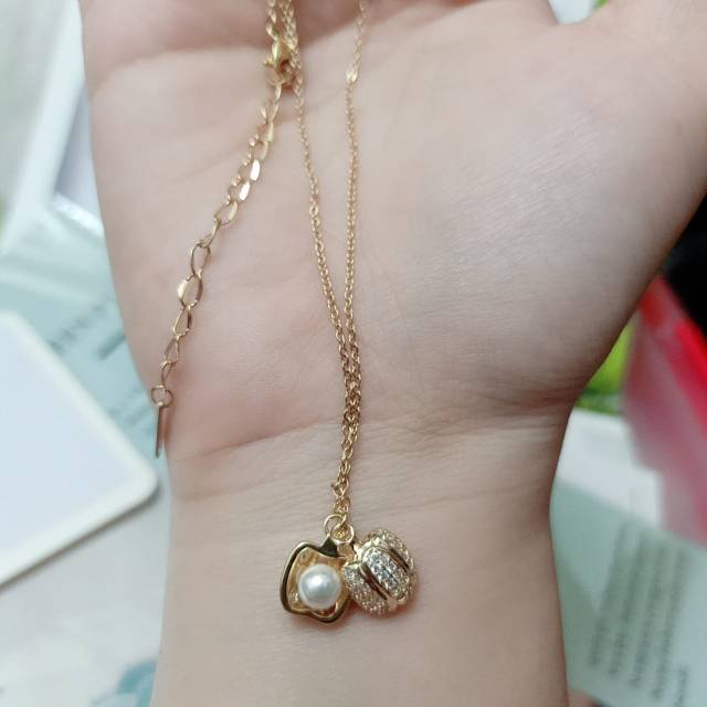 KALUNG APPLE MUTIARA / KALUNG TITANIUM ANTI KARAT / KALUNG WANITA / KALUNG LIONTIN / KALUNG FASHION