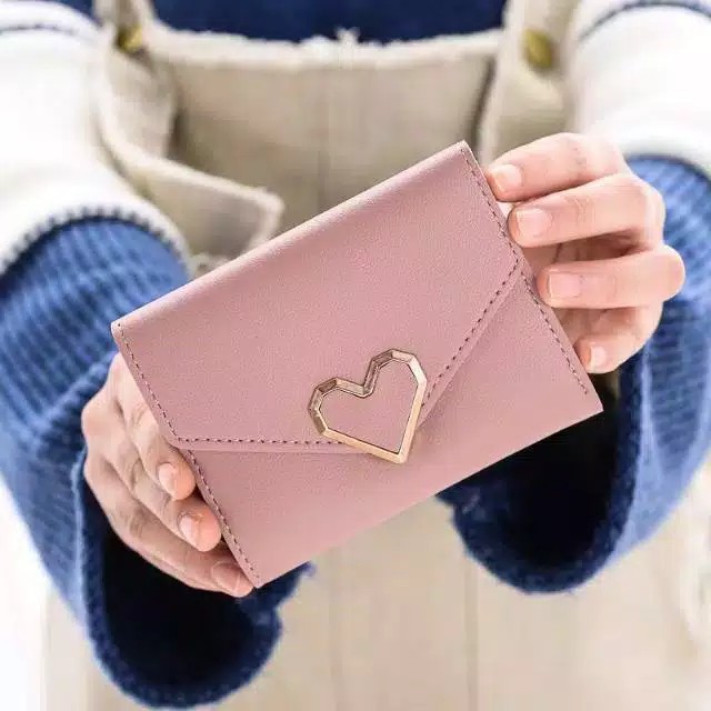 ♥TMALL88♥ DOMPET MINI WANITA / DOMPET LIPAT WANITA / DOMPET LOVE CANTIK