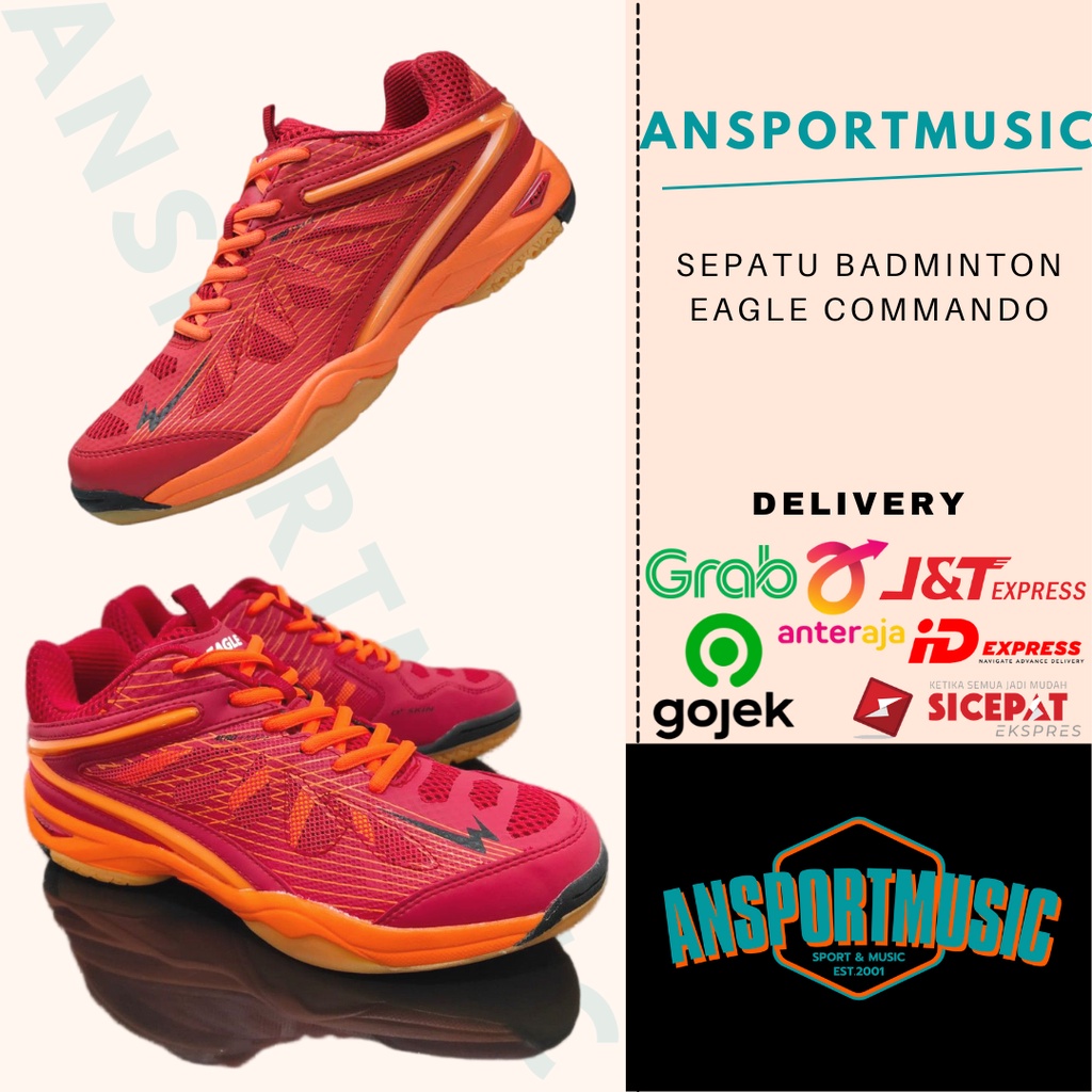 Sepatu Badminton Eagle Comando Original 100%
