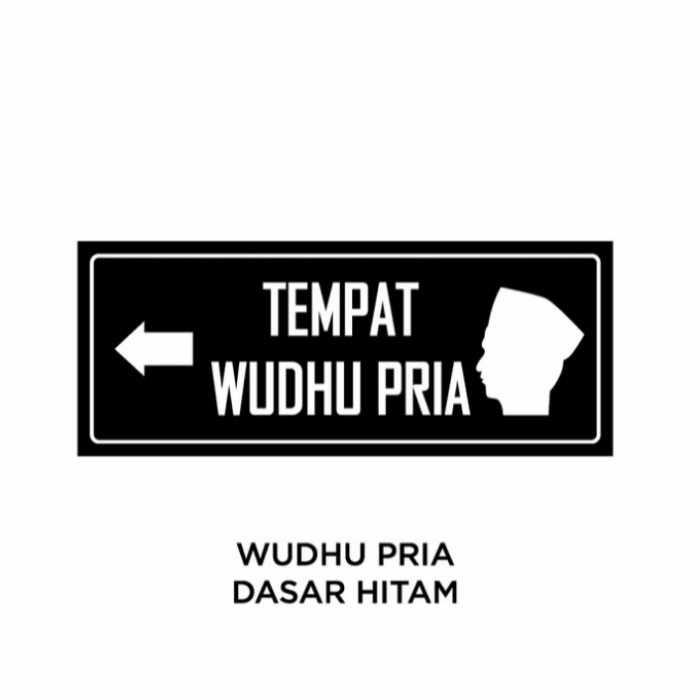 

Tempat Wudhu Pria Sig In Acrylik Timbul & Stiker Cuting - Dasar Hitam Stiker Cuting Elegan