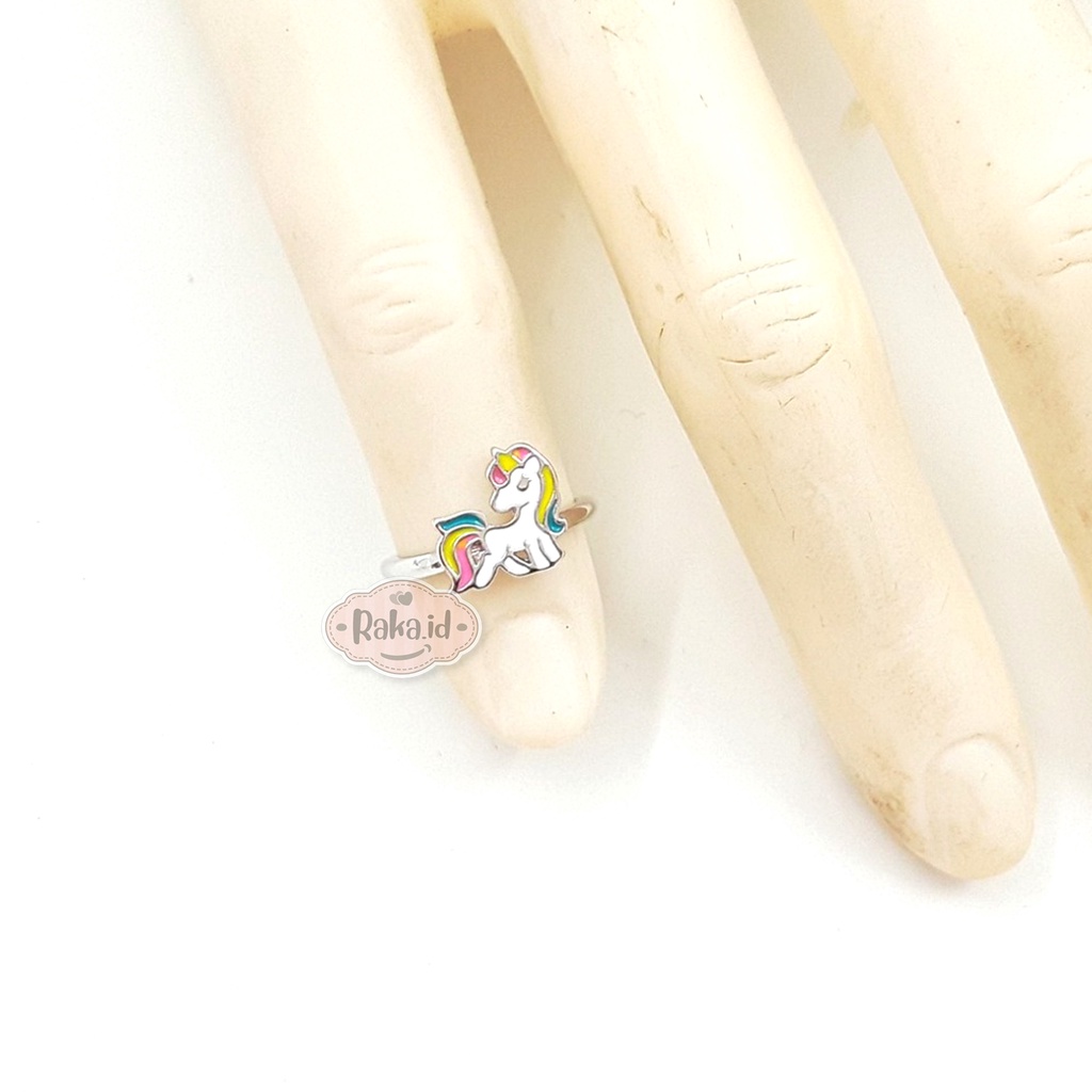 Cincin Anak Unicorn Pelangi Perhiasan Cantik Anak Lapis Emas 18k 703