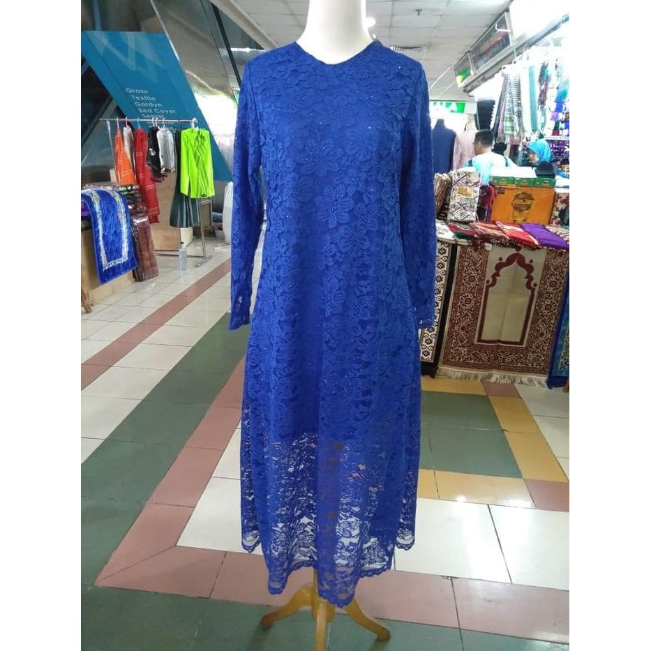 atasan Kebaya Brokat Gamis Kurung Warna Biru