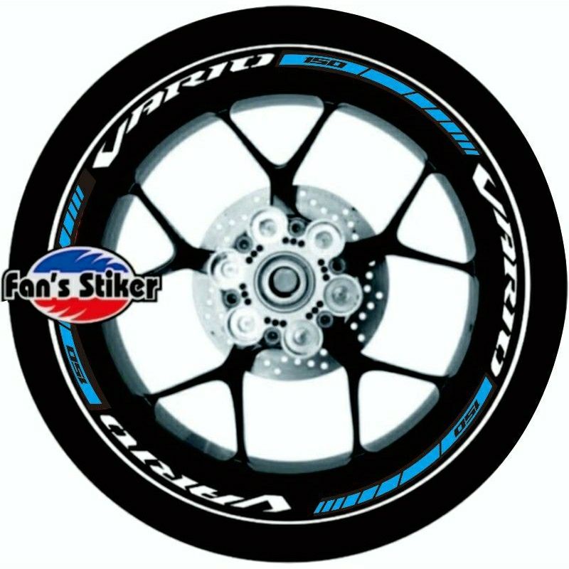 cutting stiker lis roda motor vario 110 125 150,velg vario murah - merah full Berkualitas