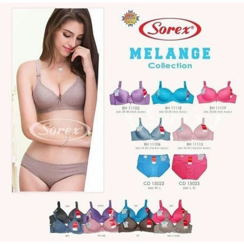 Bra Sorex  11118 UK.34-38 half cup ,  kawat melange collection