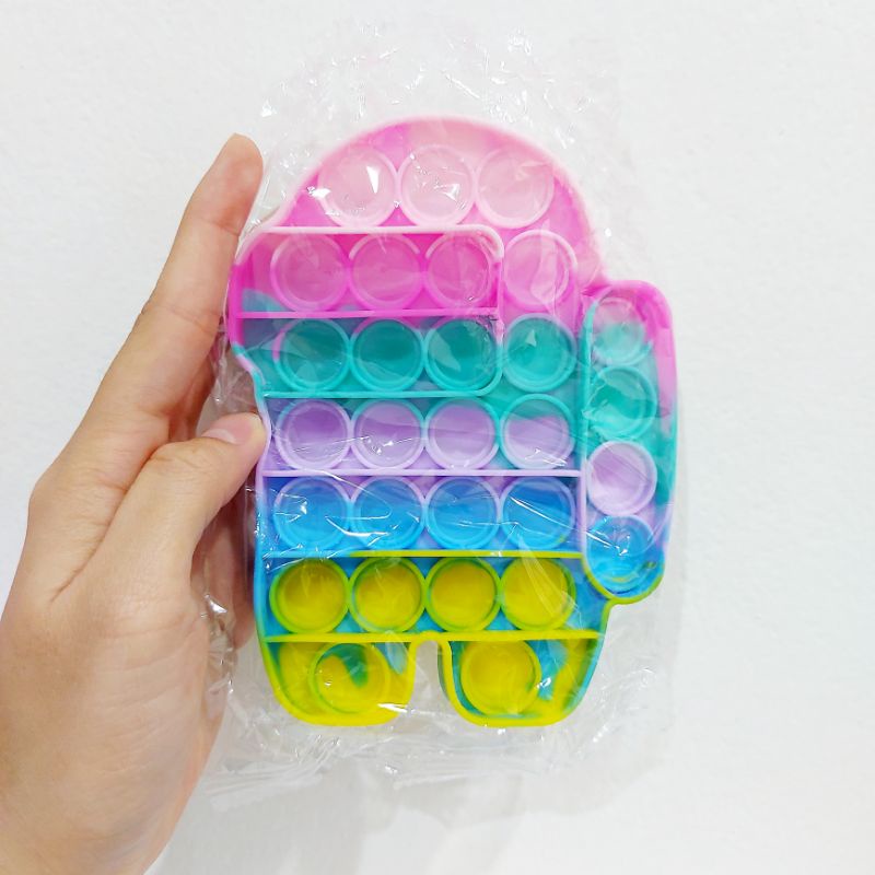 MAINAN POP IT FIDGET TOY MACARON RAINBOW-MACARON-AMONG