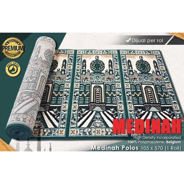 Sajadah Medinah masjid hijau Roll 105X570 TERLENGKAP