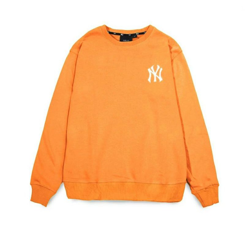 Crewneck MLB New York Yankees Unisex Embroidery Orange Original