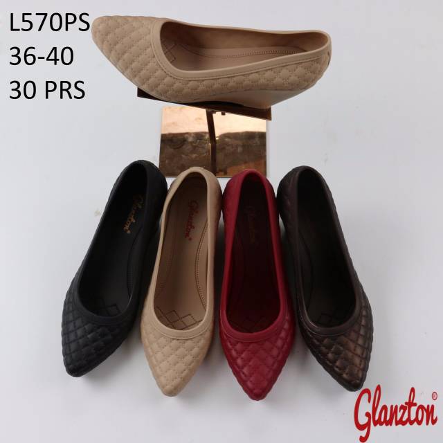 L570PS Sepatu  Wedges Glanzton  Motif Wajik Shopee Indonesia