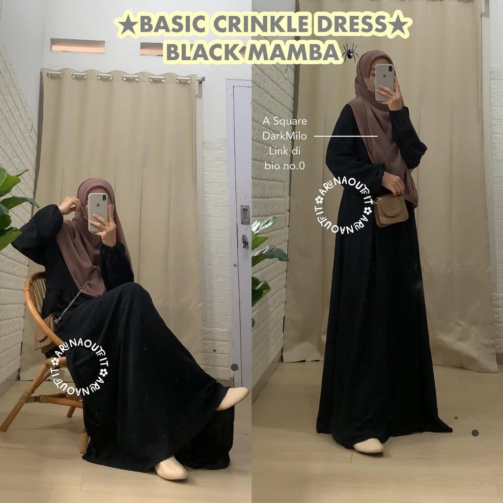 BASIC CRINKLE DRESS BY ARUNAOUTFIT