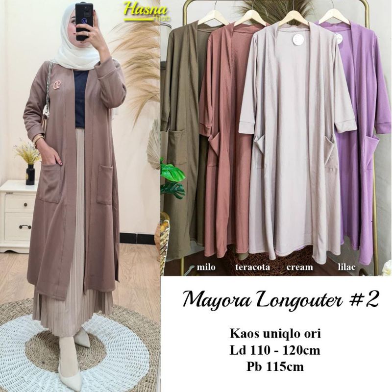 outer mayora long outer#2 bahn kaos uniqlo bisa dipakai jumbo