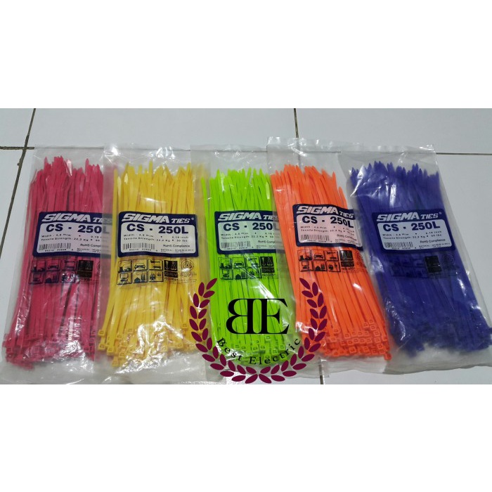 

READY Kabel Ties / Kabel Tis / Cable Tie CS 250 L Warna 25 cm SIGMA CS250L BERKUALITAS