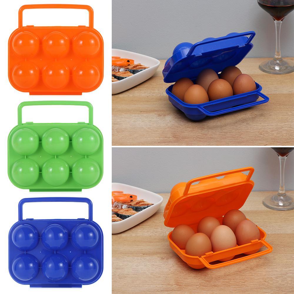 R-FLOWER 6/12kotak Penyimpanan Telur Grid New Portable Lipat Organizer Piknik Camping Outdoor
