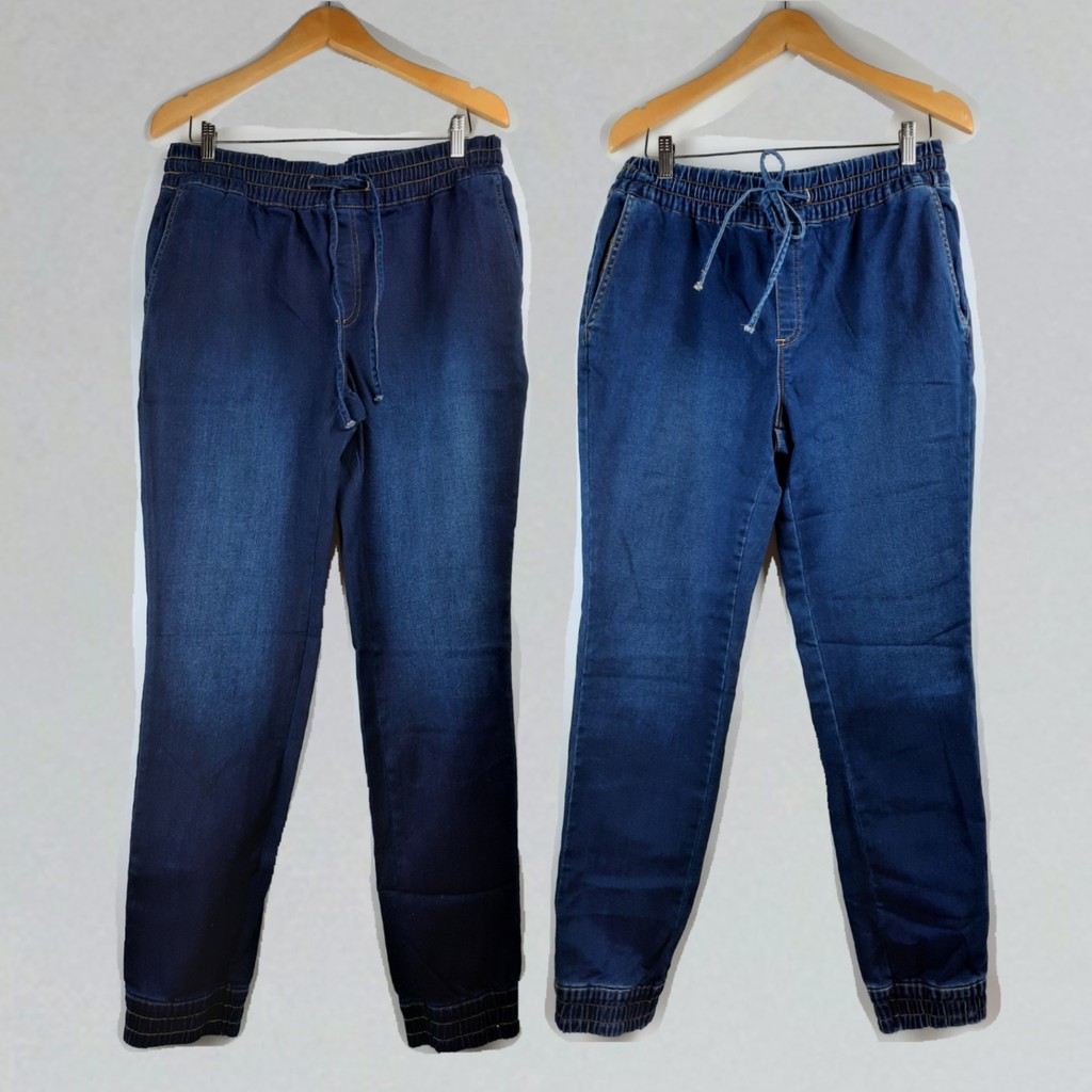 mens denim jogger