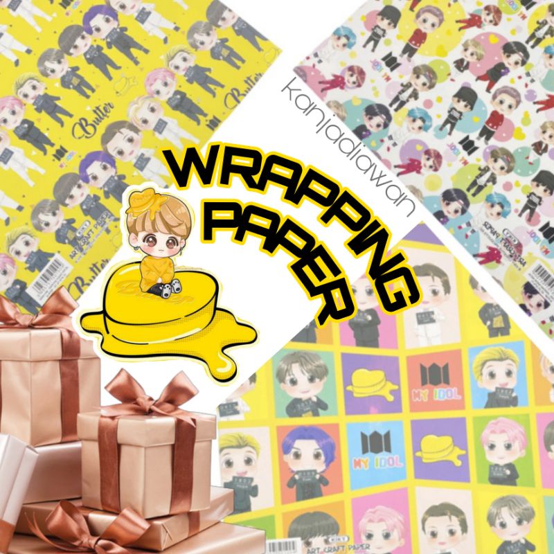 

Gift Wrap Papers BTS BT21 KERTAS KADO Tiny Tan WRAPPING PAPER