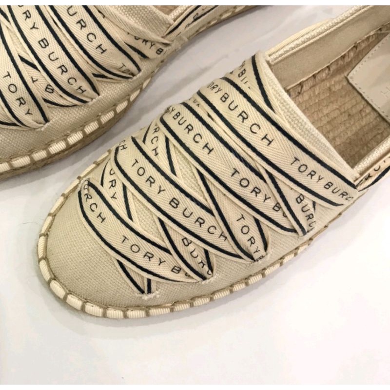 Tory Burch Shoes 81319 Ribbon Espadrille - Cream