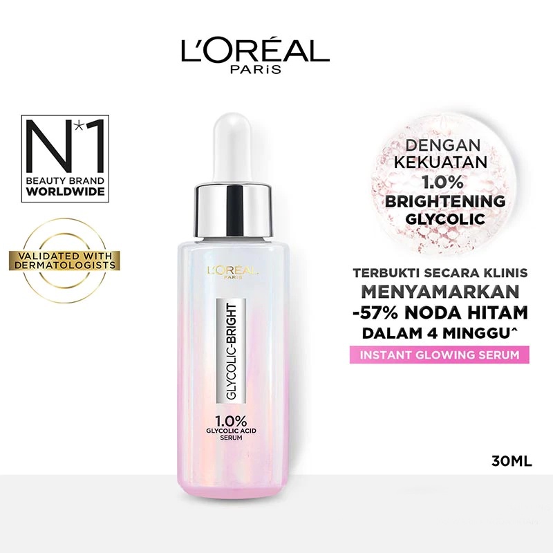 L'Oreal Glycolic-Bright Instant Glowing Series(Serum/Cleanser Foam/Night Cream/Day Cream/Serum Mask)