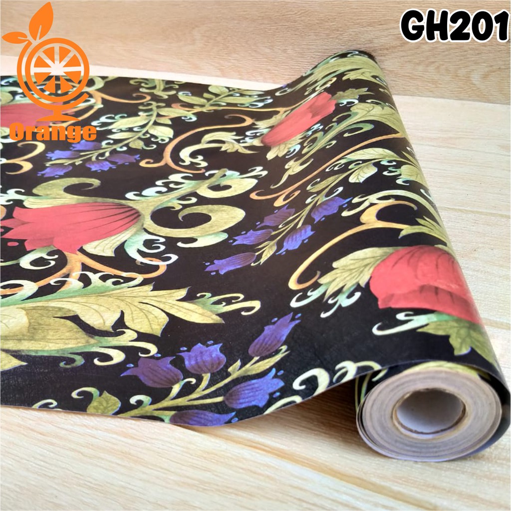 Wallpaper Dinding Polos Best Seller Berserat Ukuran 45Cm X 10M / Wallpaper dinding 3d motif elegant-GH201